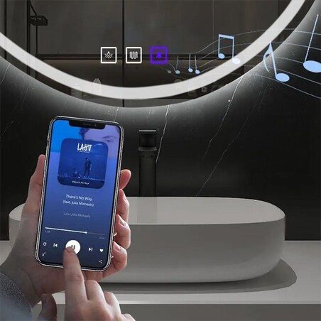 Lustro ścienne LED 70x100cm z Bluetooth FOG