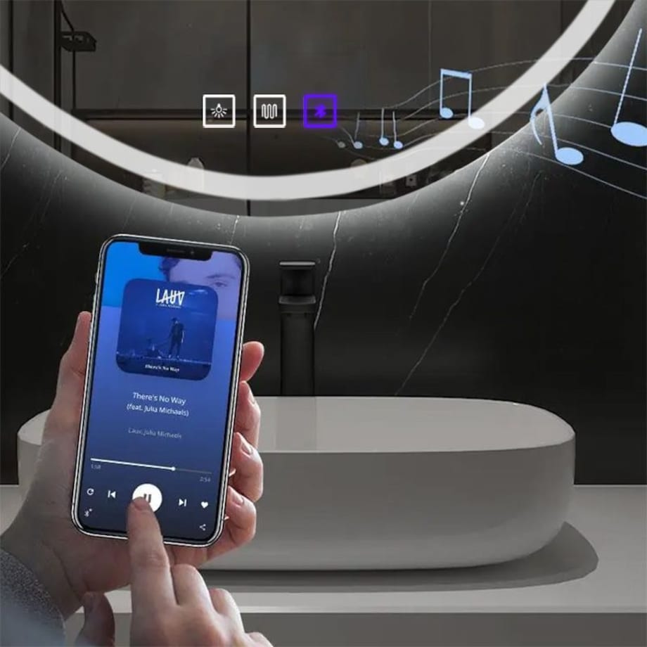 Lustro ścienne LED 70x100cm z Bluetooth FOG