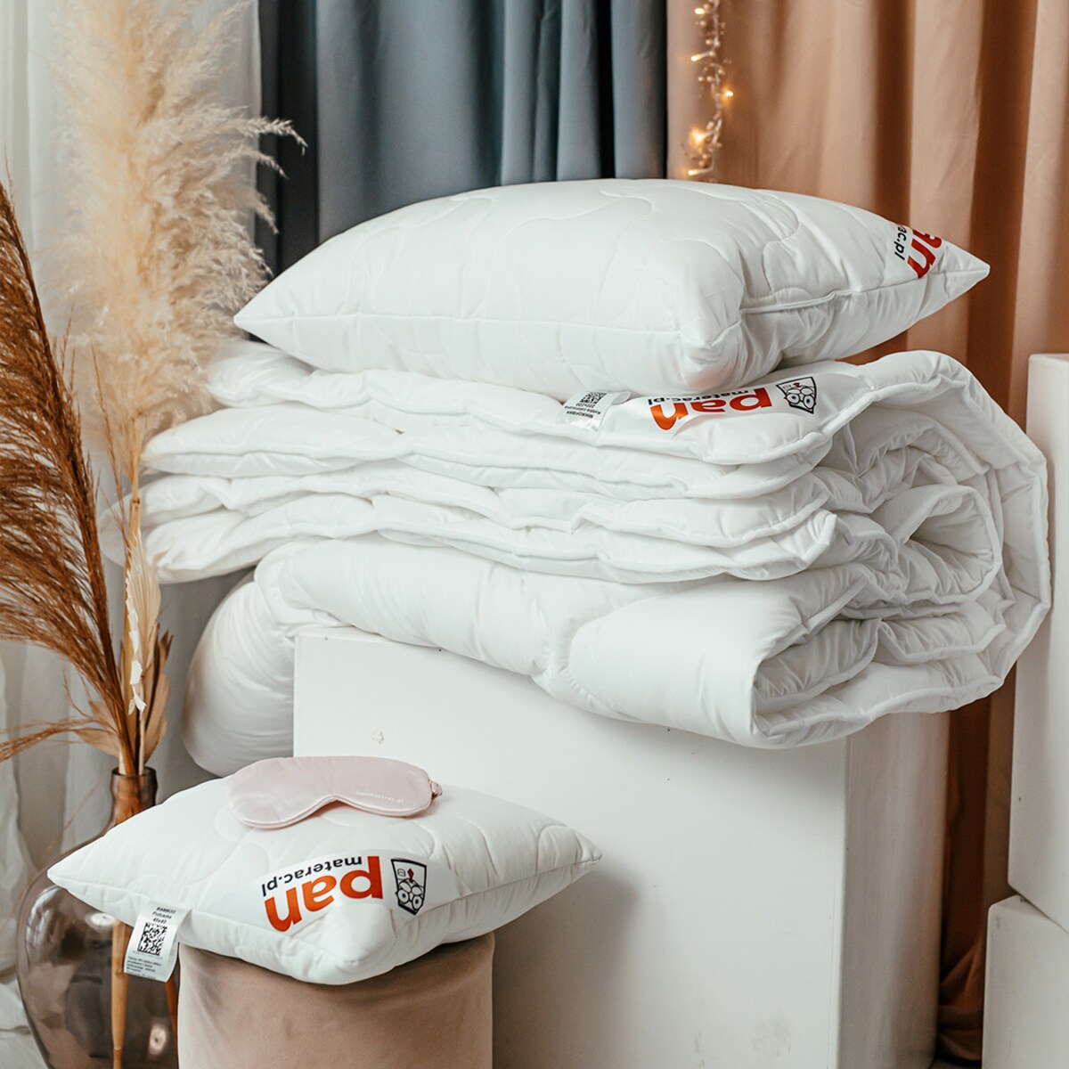 Poduszka bambusowa 40x40 BAMBOO PAN MATERAC oddychająca przyjazna dla skóry