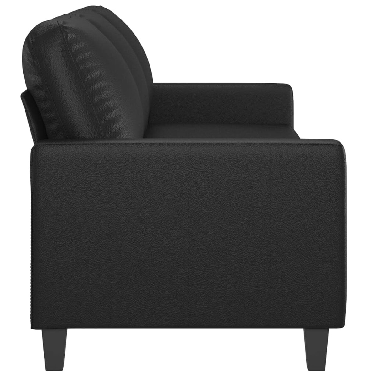 vidaXL 3-osobowa sofa, czarna, 180 cm, obita sztuczną skórą