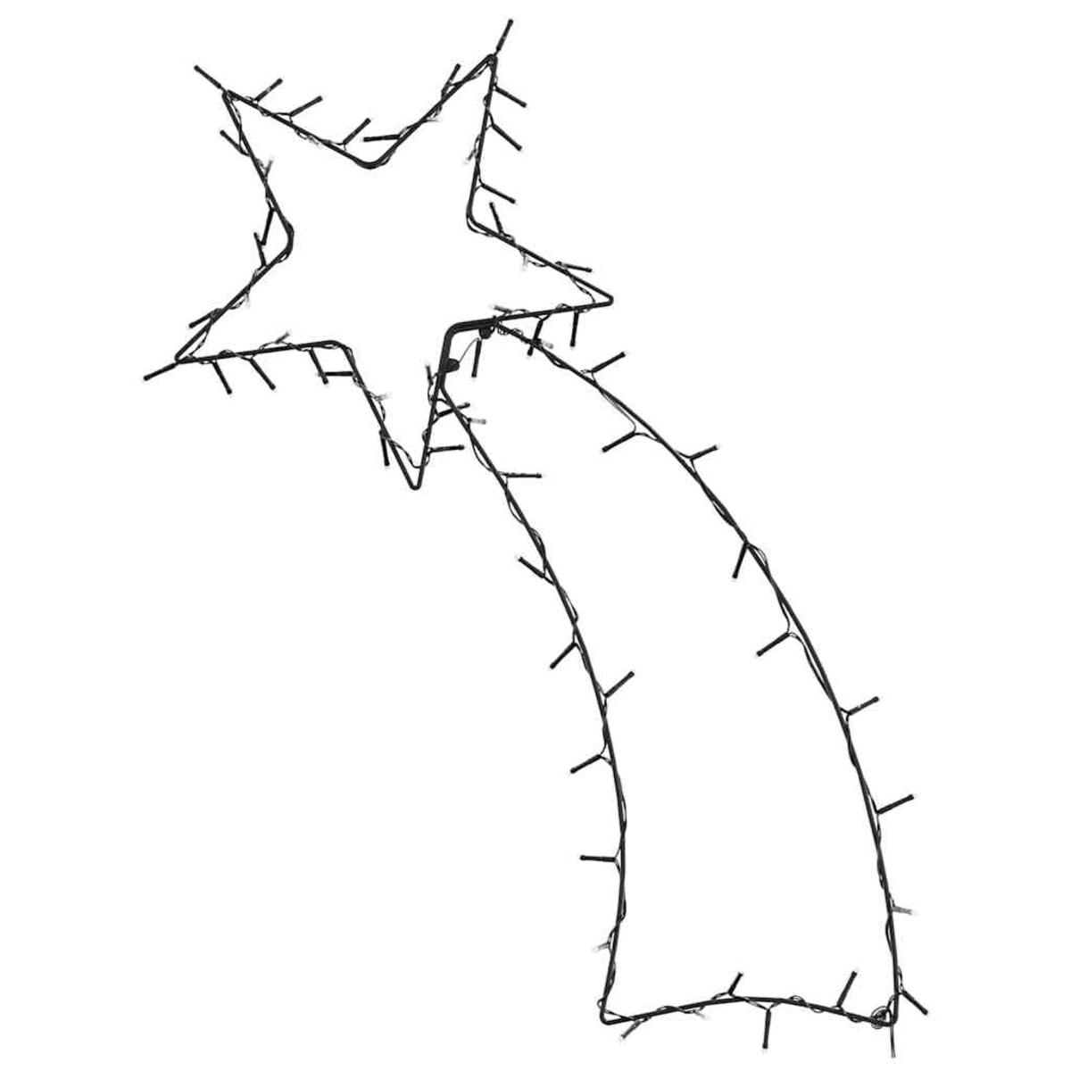 vidaXL Świąteczne lampki spadająca gwiazda sylwetka, 80 LED