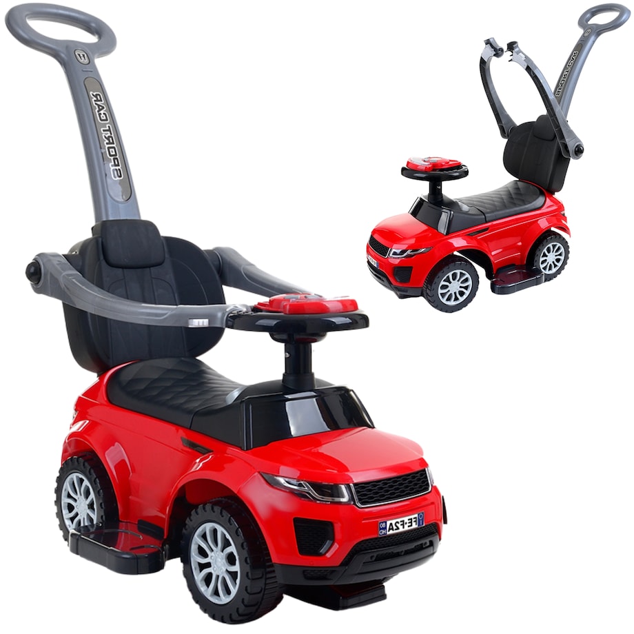 Jeździk FUNFIT KIDS czerwony samochodzik dla dzieci pchacz 3w1 do 27 kg
