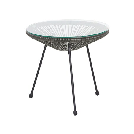 Zestaw mebli balkonowych z technorattanu szary ACAPULCO II