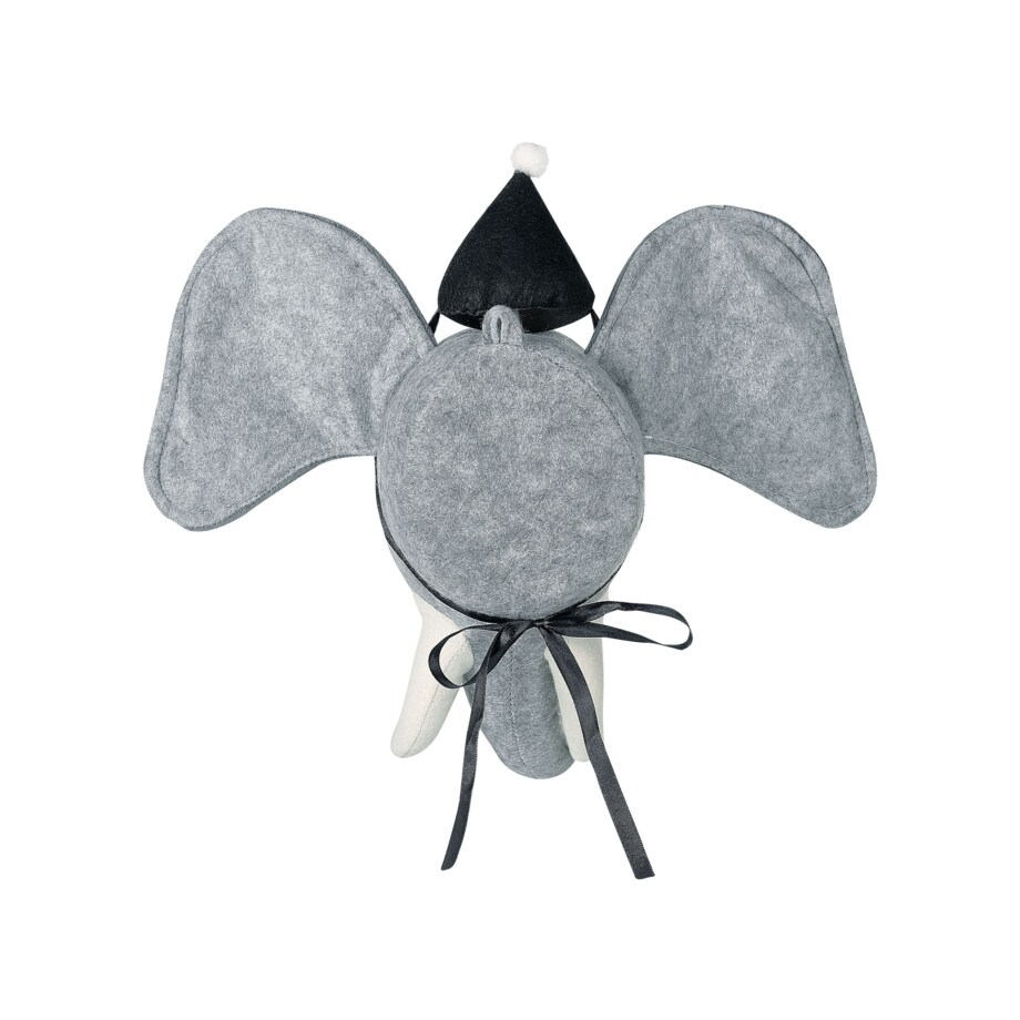 Pluszowa dekoracja ścienna słoń szary BADOU