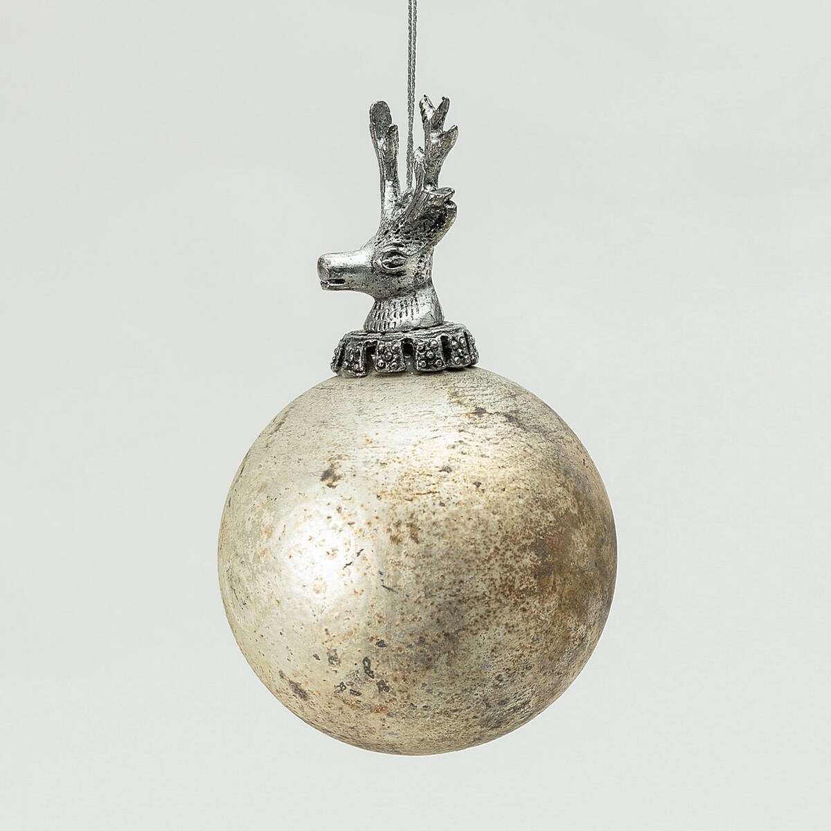 Bombka szklana Royal Deer Matte 10x10x16 cm boże narodzenie, święta, świąteczne, złoty, 10x10x16 cm