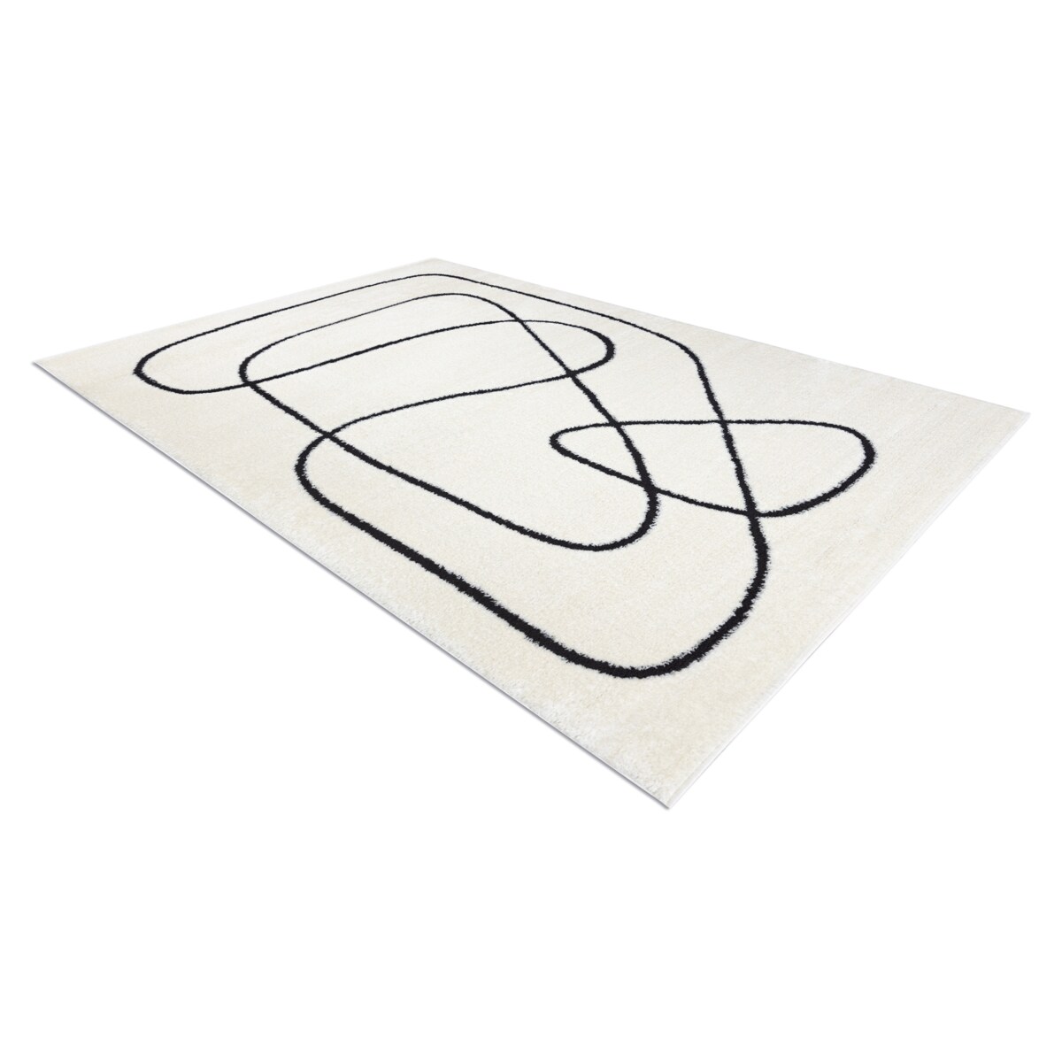 Dywan MODE 8377 abstrakcja krem / czarny 240x330 cm