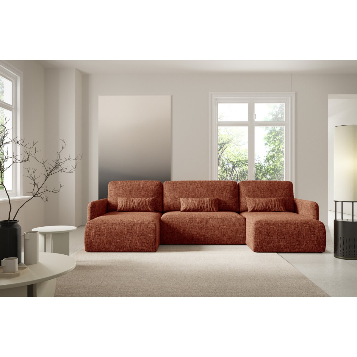 Narożnik LIVELLO U z funkcją spania Kolor: IMO 25