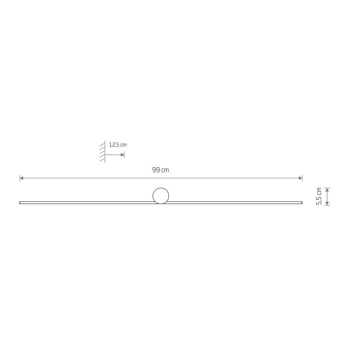 Lampa Ścienne 10370 SPIN LED M Czarny Nowodvorski