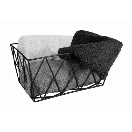 Kleine Wolke Slack Koszyk łazienkowy czarny M druciany