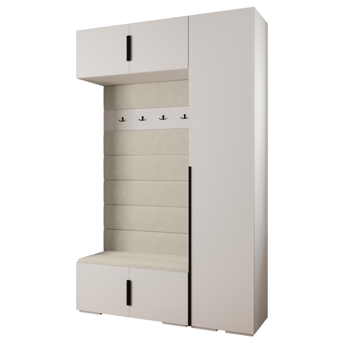 Garderoba do przedpokoju INOVA 1 Z19 biały+czarny+manila02