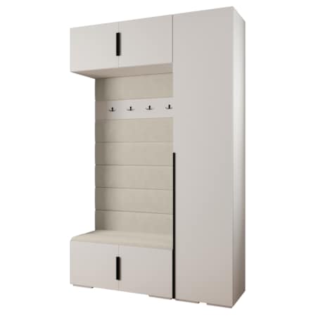 Garderoba do przedpokoju INOVA 1 Z19 biały+czarny+manila02