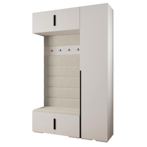 Garderoba do przedpokoju INOVA 1 Z19 biały+czarny+manila02