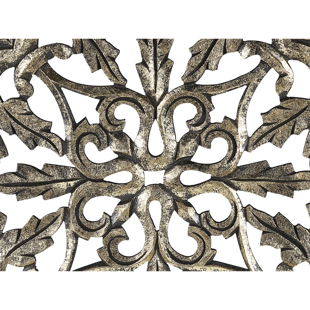 Stolik pomocniczy drewno mango złoto-czarny PALASI