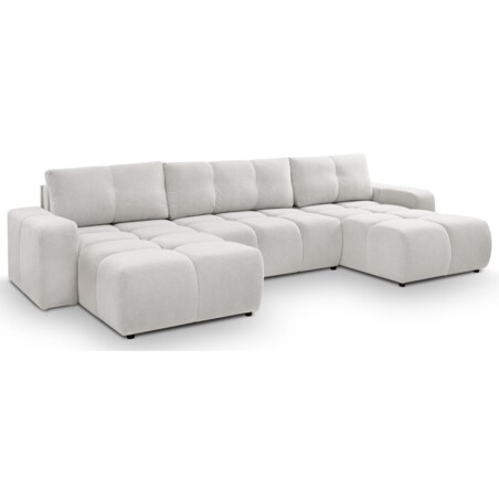 Nowoczesny Narożnik U SOHI z funkcją spania, Curio 80 - Jasny szary