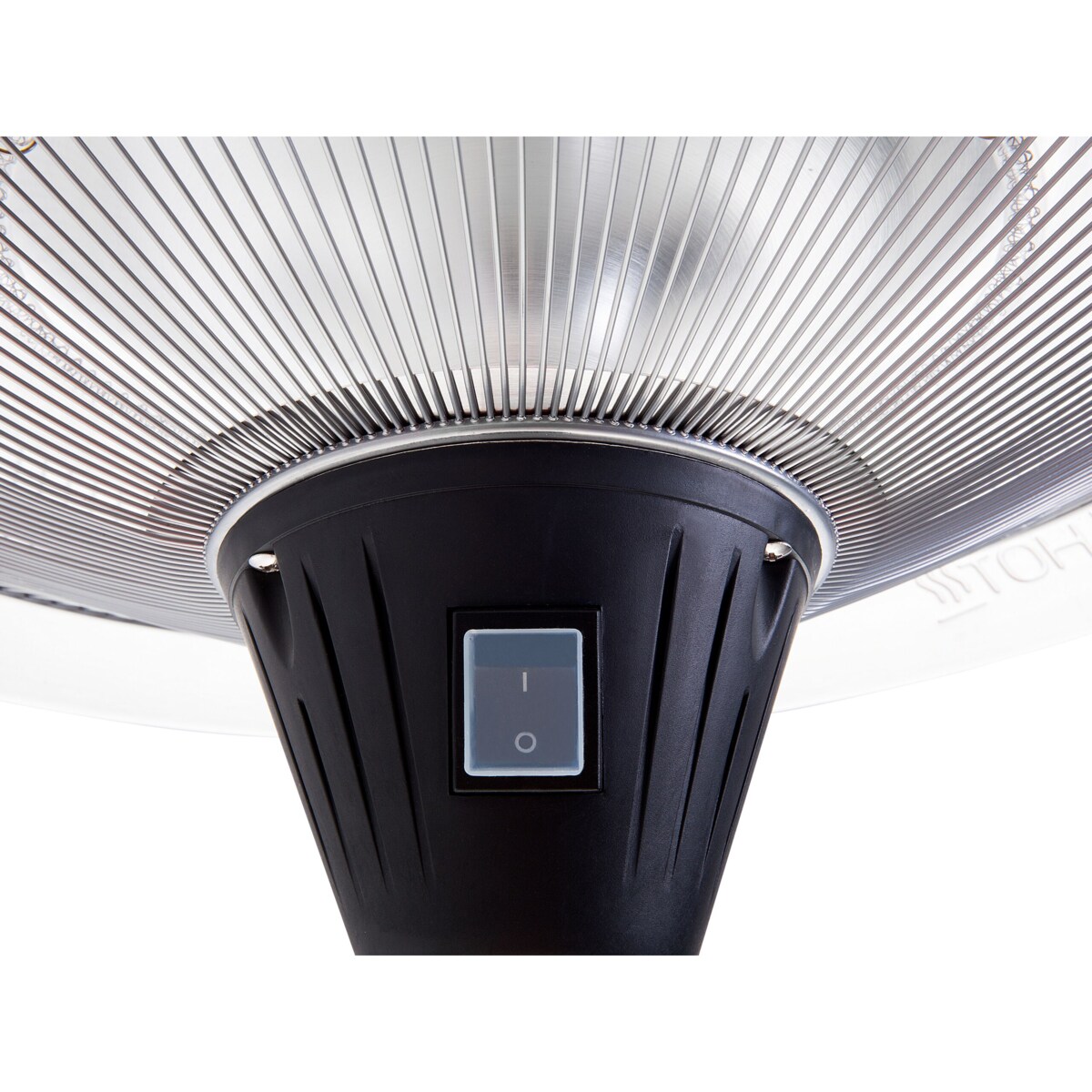 Elektryczny promiennik wiszący srebrny KABA