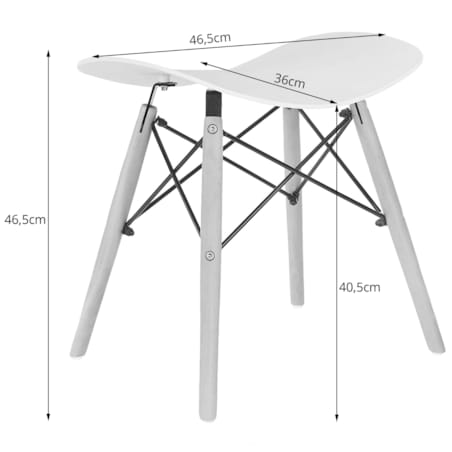 Taboret Korfu Krzesełko Do Kuchni - Czarny X 4