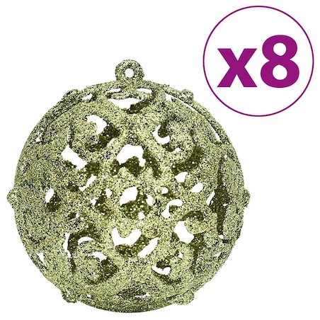 vidaXL Bombki świąteczne, 100 szt., jasnozielone, 3/4/6 cm
