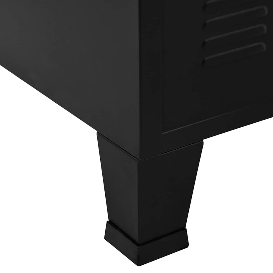 vidaXL Industrialna szafka do przechowywania, czarna 75x40x120 cm stal