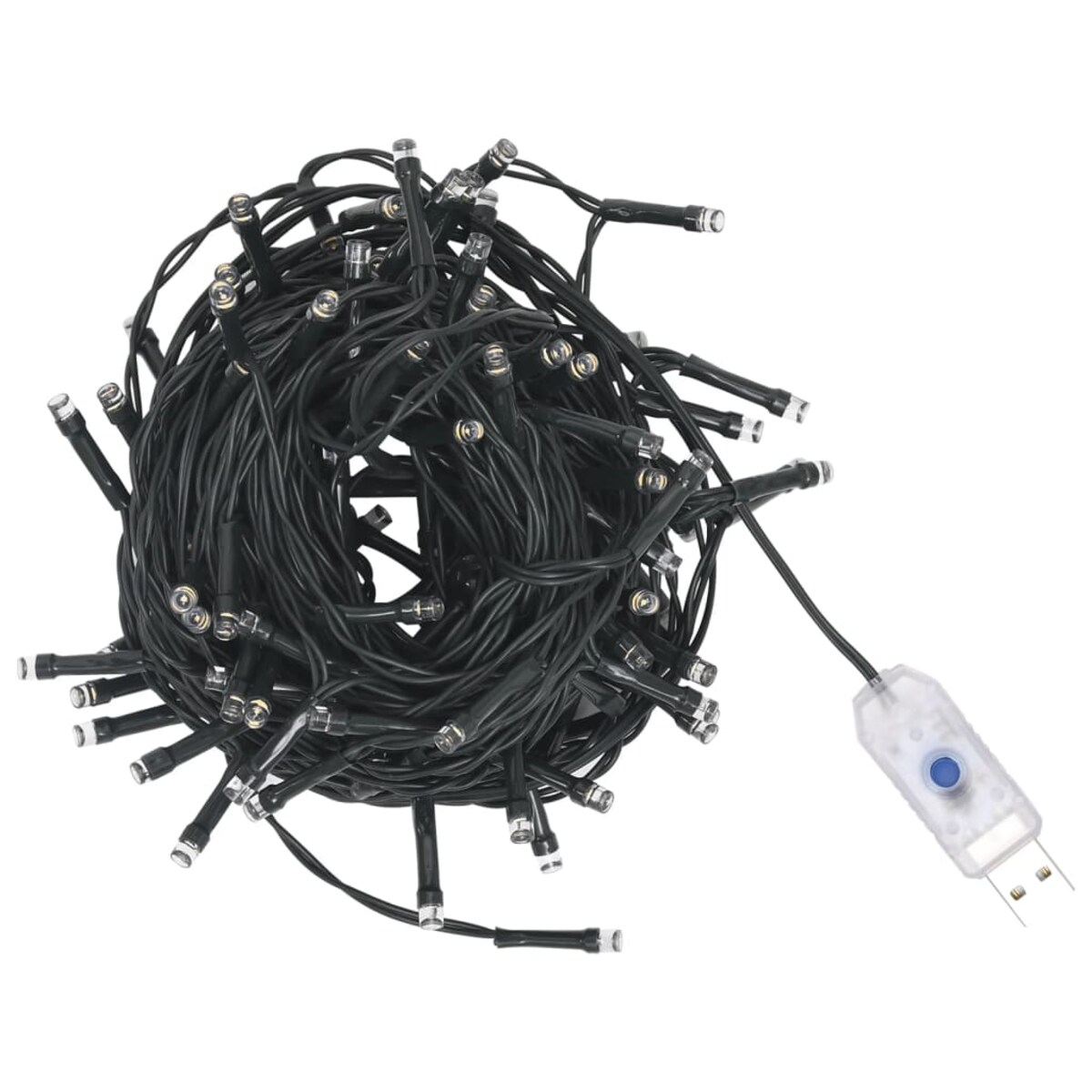 vidaXL Sztuczna choinka z lampkami i szyszkami, 210 cm