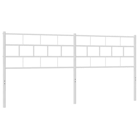 vidaXL Metalowe wezgłowie, białe, 180 cm
