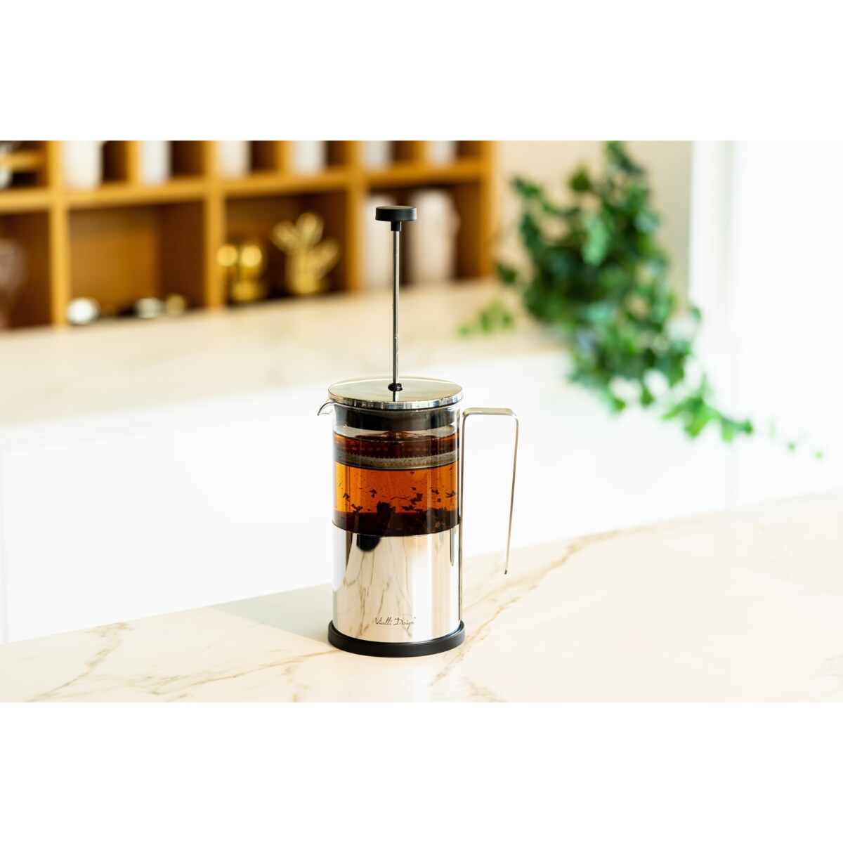 Zaparzacz do kawy i herbaty 1000 ml Diamante srebrny 0688