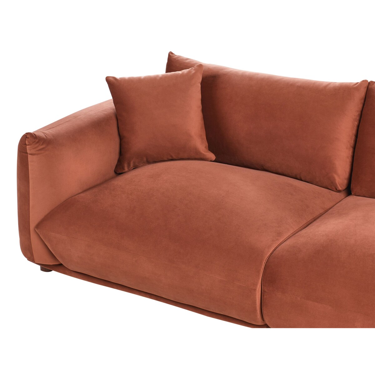 Sofa 3-osobowa welurowa złoty brąz LUVOS