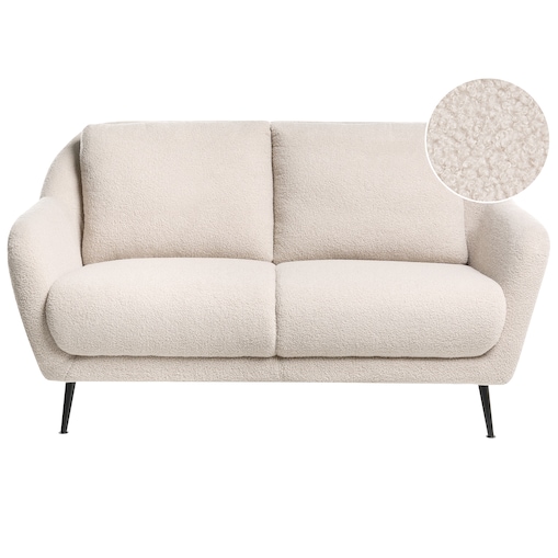 Sofa dla 2 osób EIBY Boucle Beżowy
