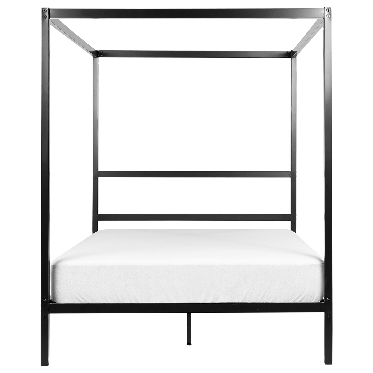 Łóżko z baldachimem Metal LESTARDS 140 x 200 cm Czarny