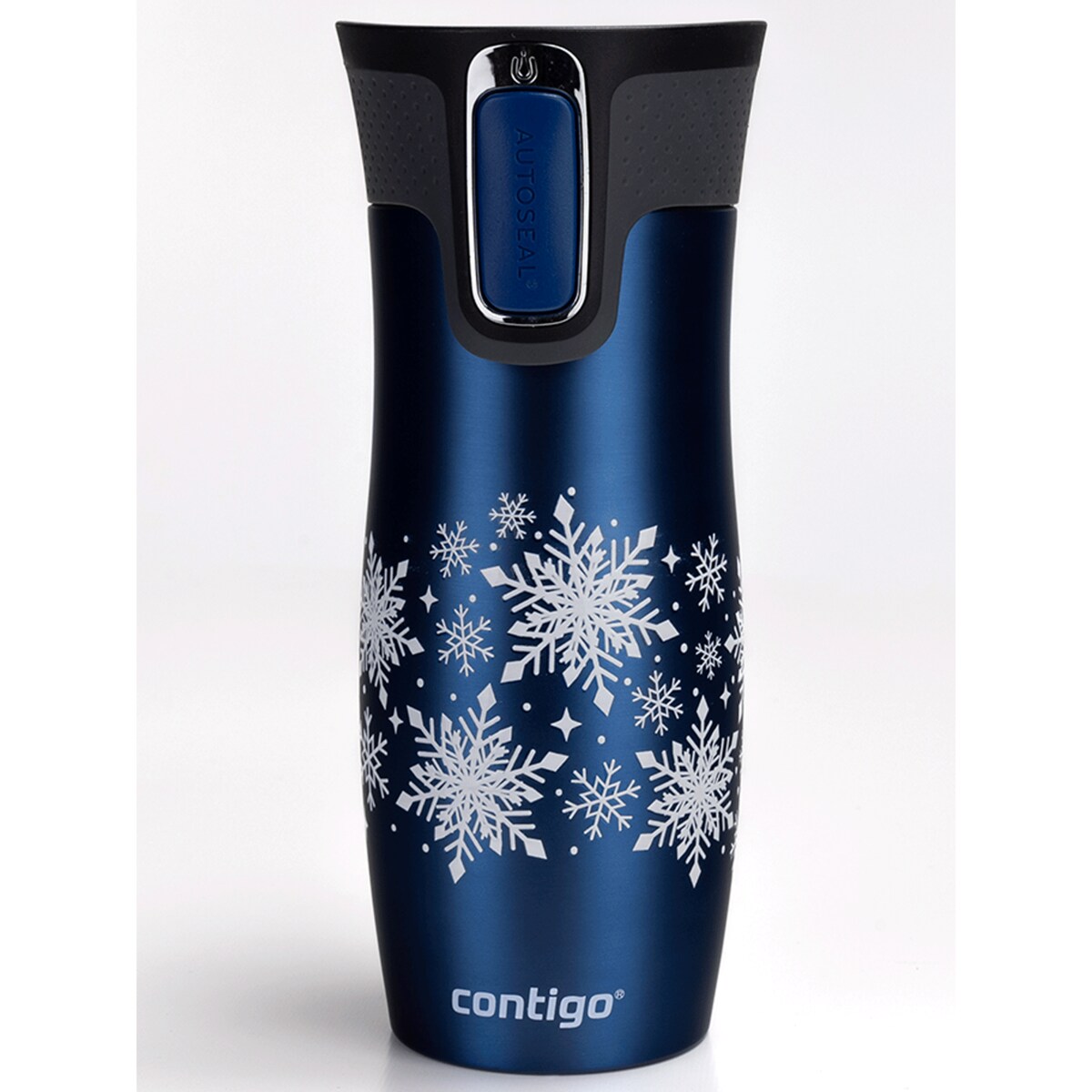 Kubek termiczny Contigo West Loop 470 ml Snow Stars - granatowy