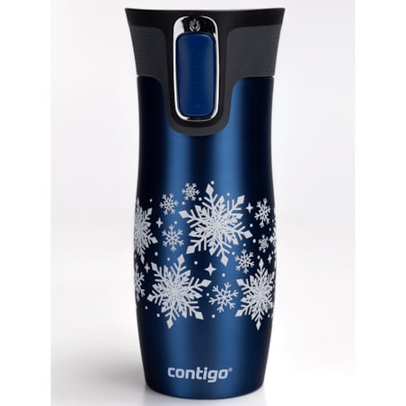 Kubek termiczny Contigo West Loop 470 ml Snow Stars - granatowy