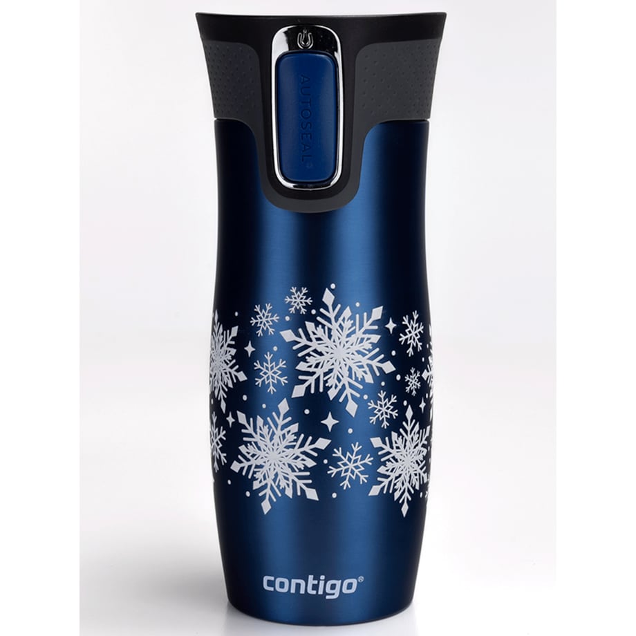 Kubek termiczny Contigo West Loop 470 ml Snow Stars - granatowy
