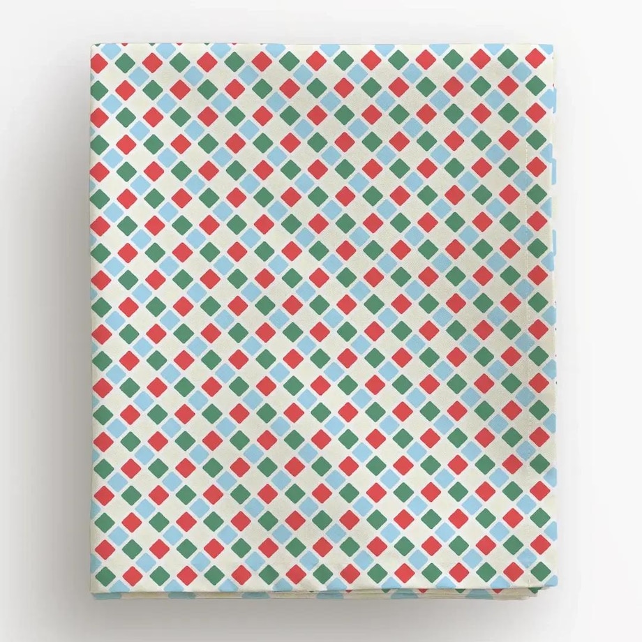 Obrus świąteczny - Świąteczna kratka 140x320 cm