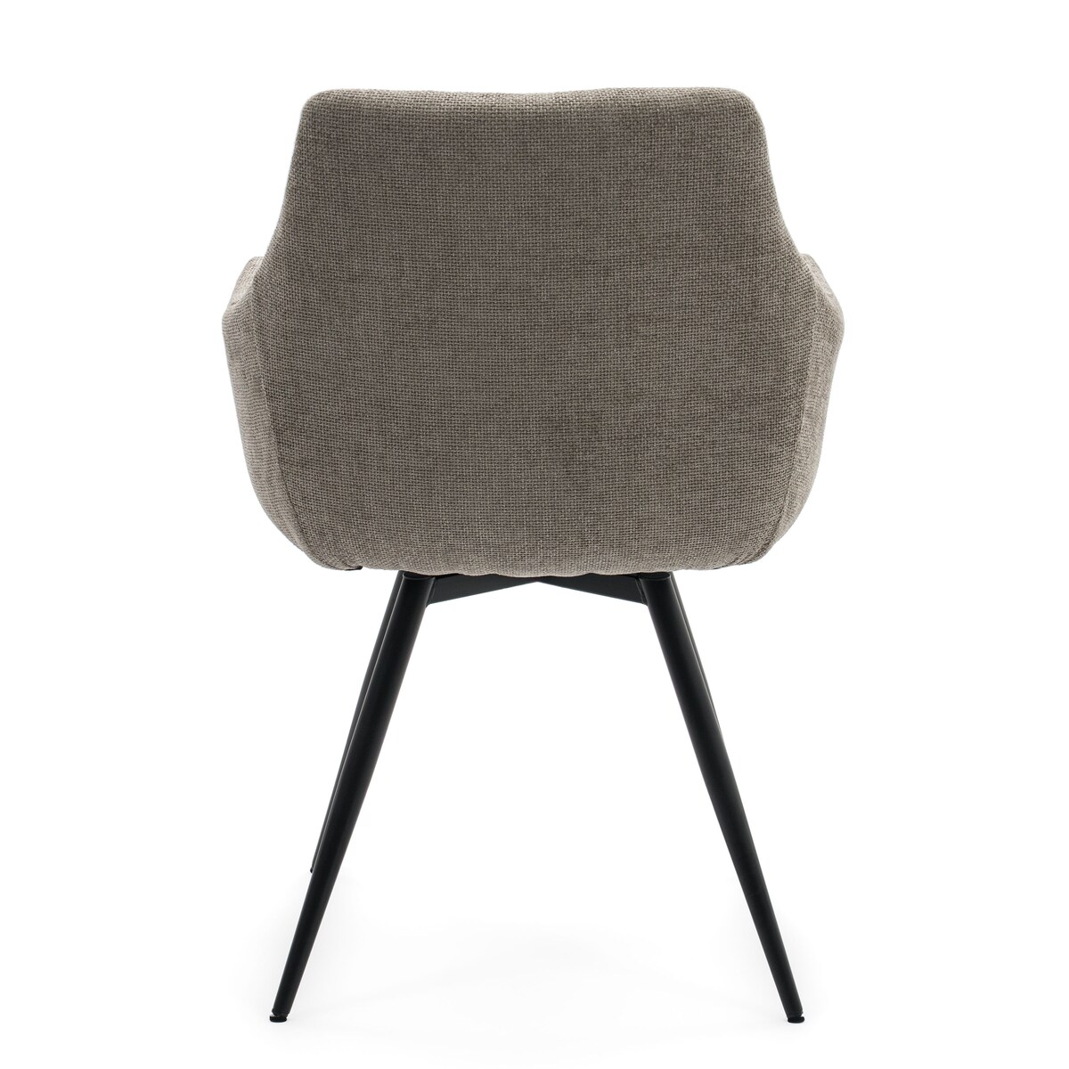 Krzesło tapicerowane obrotowe szenilowe do salonu LUGANO beżowe