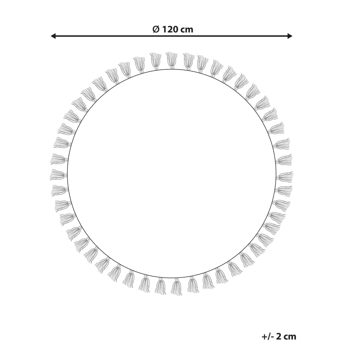 Dywan okrągły bawełniany ø 120 cm kremowo-zielony KAHTA
