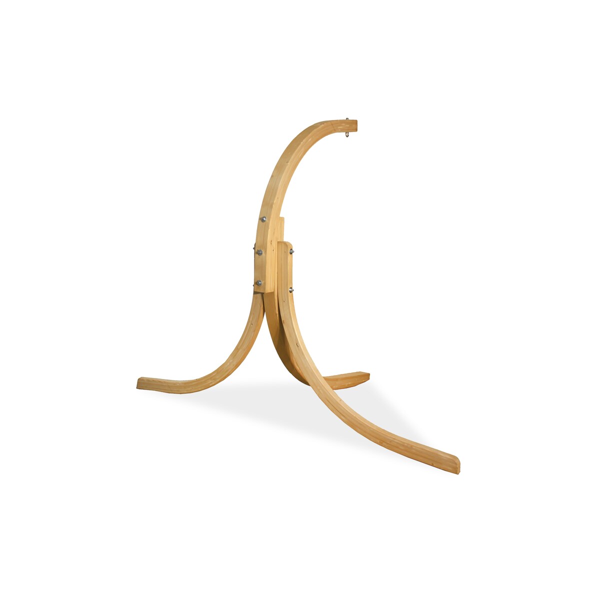 KONSIMO HIGLO Zielony drewniany, artystyczny, wiszący fotel w ogrodzie