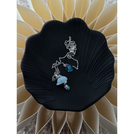 Taca dekoracyjna Shell Stone Czarna