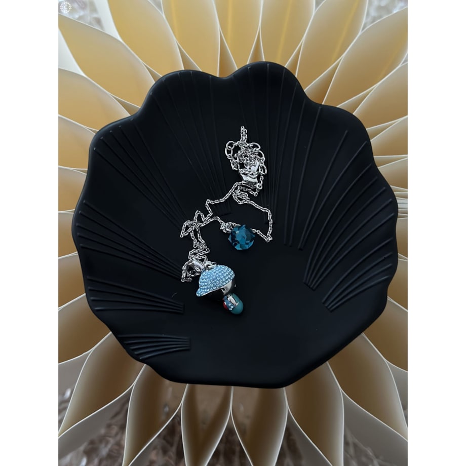 Taca dekoracyjna Shell Stone Czarna