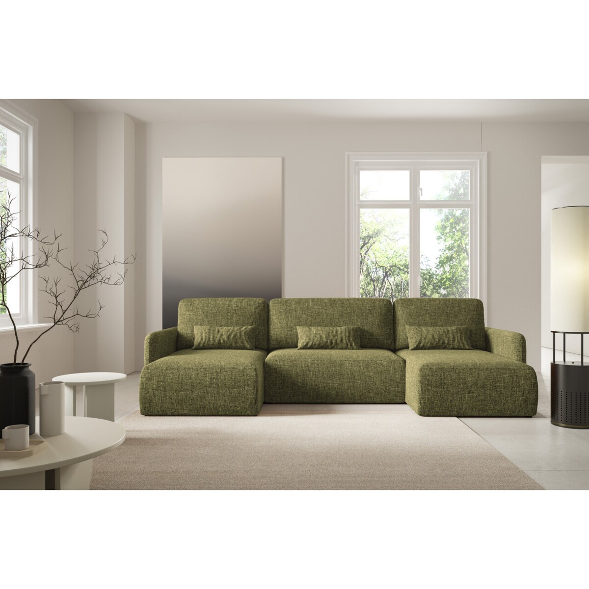 Narożnik LIVELLO U z funkcją spania Kolor: IMO 35