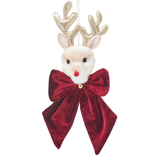 Welurowa kokarda ze zwierzątkiem, 20 x 30 cm