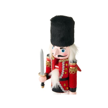 Figurka dekoracyjna LAGAN Dziadek do orzechów 30 cm Czerwony