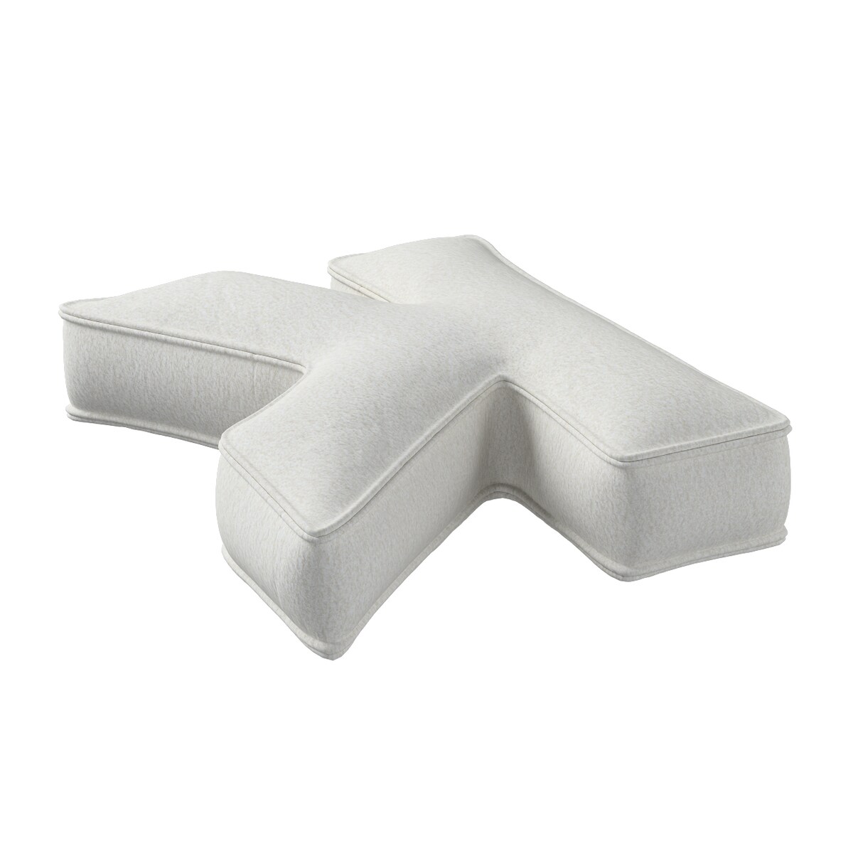 Poduszka literka K, biały, 35x40cm, Boucle