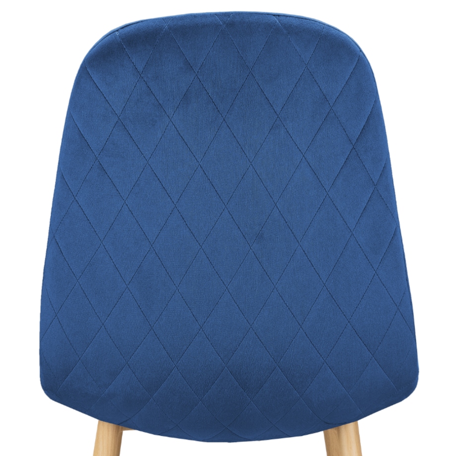 Krzesło tapicerowane welurowe do salonu jadalni jasne nogi