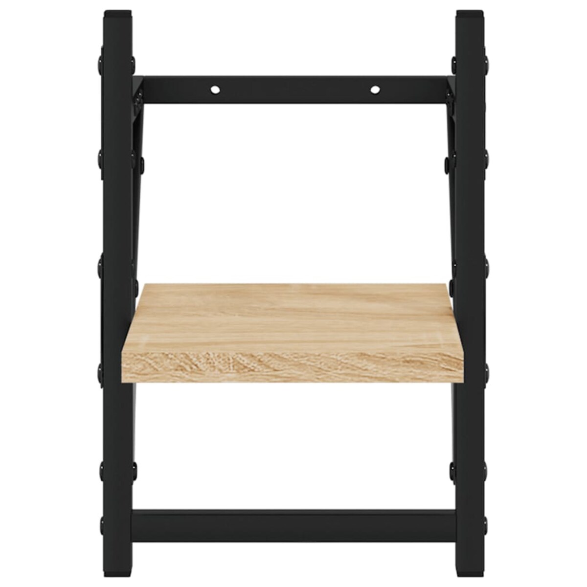 vidaXL Półki ścienne z drążkami, 2 szt., dąb sonoma, 20x25x30 cm