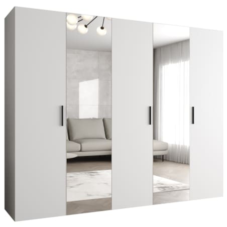 Szafa uchylna otwierana BARI 2 250 wys. 202 cm Biały + u. Czarny