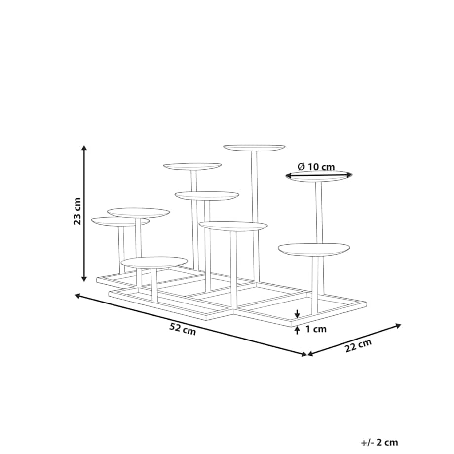 Świecznik LAMEGO Metal 23 cm Czarny
