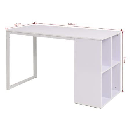 vidaXL Biurko 120 x 60 x 75 cm, białe