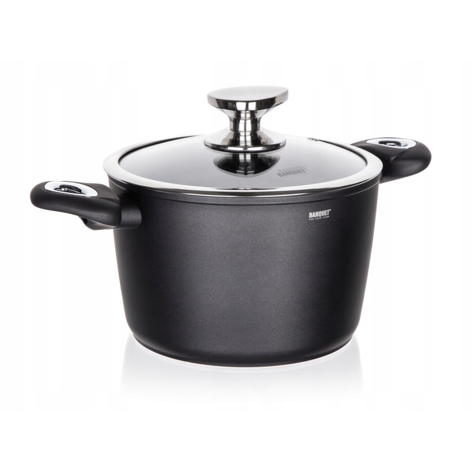 GARNEK aluminiowy 3,3L do gotowania obiadu zupa jedzenia na prezent wysoki