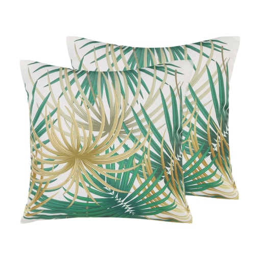 2 poduszki ogrodowe w liście 45 x 45 cm wielokolorowe GAIANA