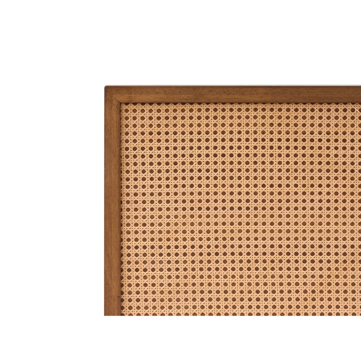 Łóżko Technorattan MONPAZIER 120 x 200 cm Ciemnobrązowy