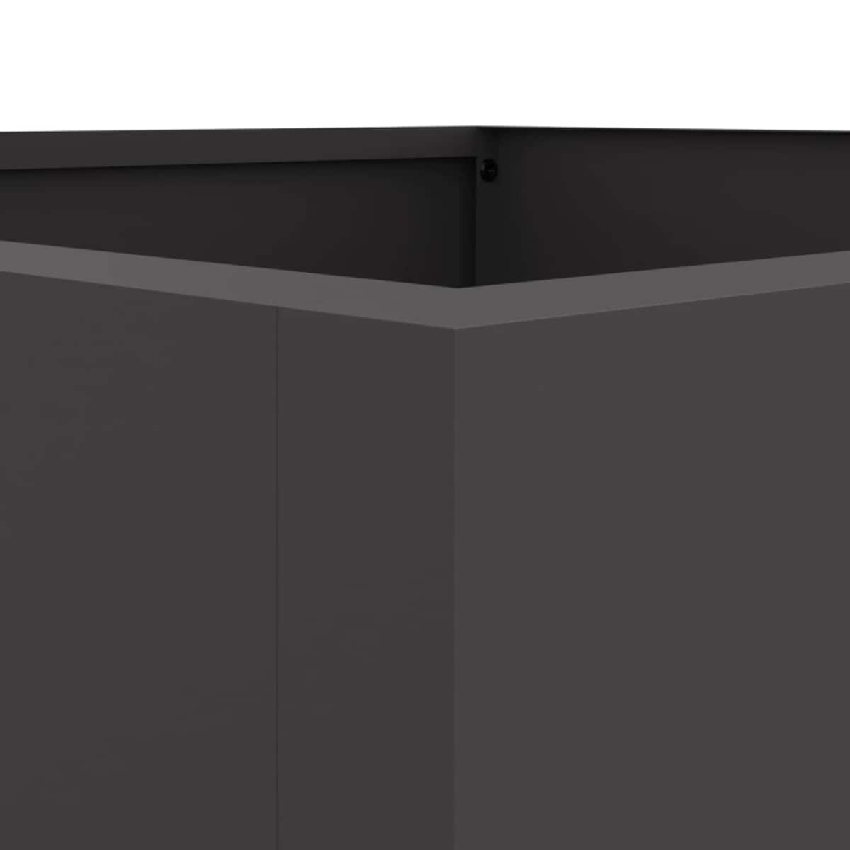 vidaXL Donica, czarna, 42x38x75 cm, stal